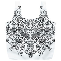 Drawing Pencil Pattern Mandala Full Print Recycle Bag (xl) by Wegoenart