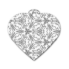 Pattern Design Pretty Cool Art Dog Tag Heart (two Sides) by Wegoenart