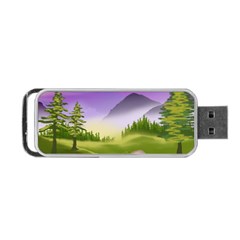 Digital Art Painting Landscape Portable Usb Flash (two Sides)