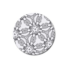 Pattern Design Pretty Cool Art Rubber Round Coaster (4 Pack) 