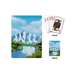 Digital Design Landscape Mountains Playing Cards Single Design (mini) by Wegoenart