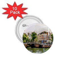 Amsterdam Holland Canal River 1 75  Buttons (10 Pack) by Wegoenart