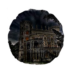 Castle Mansion Architecture House Standard 15  Premium Flano Round Cushions by Wegoenart