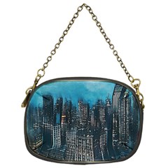 Cityscape Buildings Skyscraper Chain Purse (one Side)