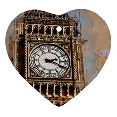 Big Ben London Wes Ben Big Ornament (heart) by Wegoenart