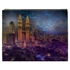 City Lights Skyline Buildings Cosmetic Bag (xxxl) by Wegoenart