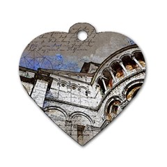 Building Architecture Columns Dog Tag Heart (two Sides) by Wegoenart