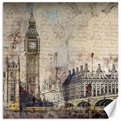 London Westminster Bridge Building Canvas 12  X 12  by Wegoenart