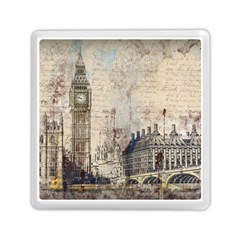 London Westminster Bridge Building Memory Card Reader (square) by Wegoenart