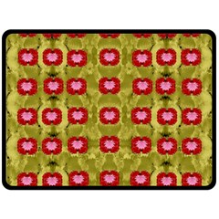 Happy Floral Days In Colors Fleece Blanket (large)  by pepitasart