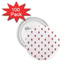 Cartoon Style Strawberry Pattern 1.75  Buttons (100 pack)  Front
