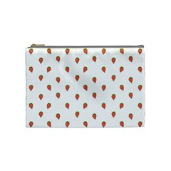 Cartoon Style Strawberry Pattern Cosmetic Bag (medium) by dflcprintsclothing