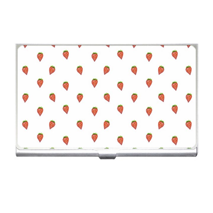 Cartoon Style Strawberry Pattern Business Card Holder