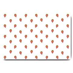 Cartoon Style Strawberry Pattern Large Doormat  by dflcprintsclothing