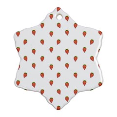 Cartoon Style Strawberry Pattern Ornament (snowflake) by dflcprintsclothing