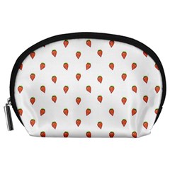 Cartoon Style Strawberry Pattern Accessory Pouch (large) by dflcprintsclothing