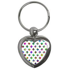 Rainbow Lattice Key Chain (heart)