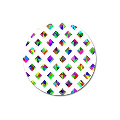 Rainbow Lattice Magnet 3  (round) by Mariart