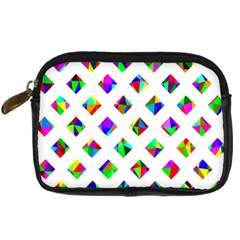 Rainbow Lattice Digital Camera Leather Case by Mariart