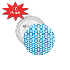 Fabric Geometric Aqua Crescents 1.75  Buttons (10 pack)