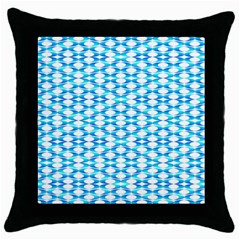 Fabric Geometric Aqua Crescents Throw Pillow Case (Black)