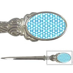 Fabric Geometric Aqua Crescents Letter Opener