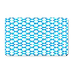 Fabric Geometric Aqua Crescents Magnet (Rectangular)