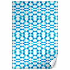 Fabric Geometric Aqua Crescents Canvas 24  x 36 