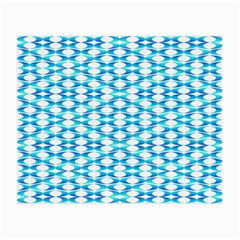 Fabric Geometric Aqua Crescents Small Glasses Cloth (2 Sides)