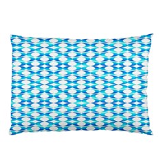 Fabric Geometric Aqua Crescents Pillow Case