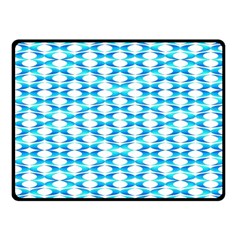 Fabric Geometric Aqua Crescents Fleece Blanket (Small)