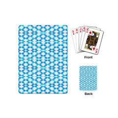 Fabric Geometric Aqua Crescents Playing Cards Single Design (mini) by Bajindul