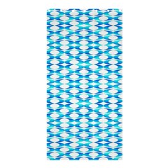 Fabric Geometric Aqua Crescents Shower Curtain 36  x 72  (Stall) 