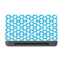 Fabric Geometric Aqua Crescents Memory Card Reader with CF