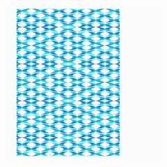 Fabric Geometric Aqua Crescents Large Garden Flag (two Sides)