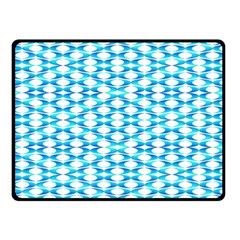 Fabric Geometric Aqua Crescents Double Sided Fleece Blanket (Small) 