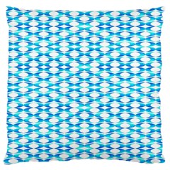 Fabric Geometric Aqua Crescents Standard Flano Cushion Case (Two Sides)