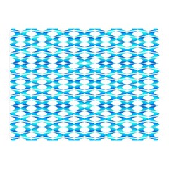 Fabric Geometric Aqua Crescents Double Sided Flano Blanket (Mini) 