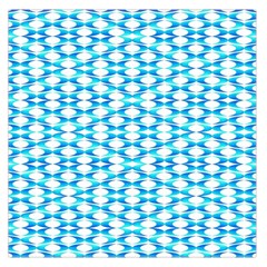 Fabric Geometric Aqua Crescents Large Satin Scarf (Square)