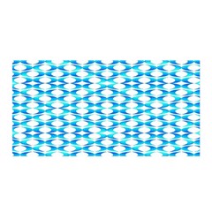 Fabric Geometric Aqua Crescents Satin Wrap