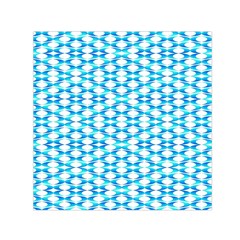 Fabric Geometric Aqua Crescents Small Satin Scarf (Square)