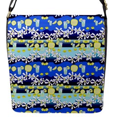 Lemonade Pattern Flap Closure Messenger Bag (s) by bloomingvinedesign