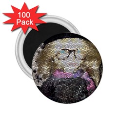 Cat Ears Doll Stained Glass 2 25  Magnets (100 Pack)  by snowwhitegirl