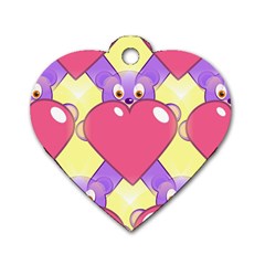 Seamless Repeating Tiling Tileable Dog Tag Heart (two Sides)