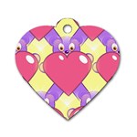 Seamless Repeating Tiling Tileable Dog Tag Heart (Two Sides) Front