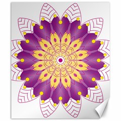 Mandala Stained Flower Drawing Canvas 20  X 24  by Wegoenart