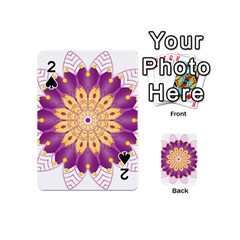 Mandala Stained Flower Drawing Playing Cards 54 Designs (mini) by Wegoenart