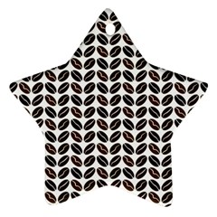 Coffee Beans Pattern Illustrator Star Ornament (two Sides) by Wegoenart