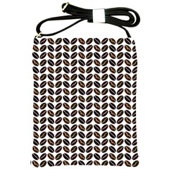 Coffee Beans Pattern Illustrator Shoulder Sling Bag by Wegoenart