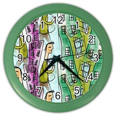 Seamless Repeating Tiling Tileable Color Wall Clock by Wegoenart